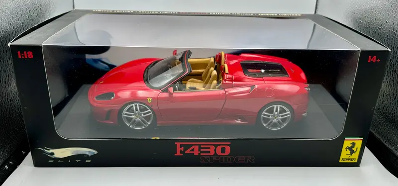 1:18 Ferrari F430 Spider -- Red -- Hot Wheels Elite 1