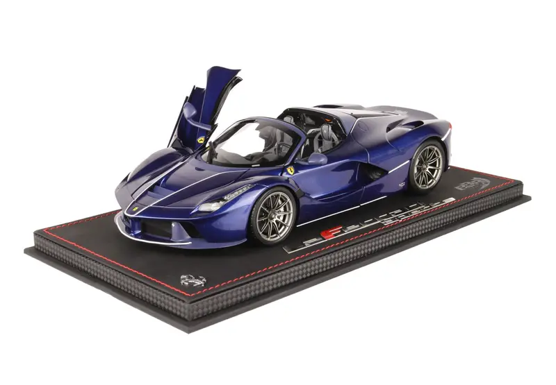 1:18 Ferrari Laferrari Aperta -- Carbon Fibre Blue Tour De France -- Bbr Models 1