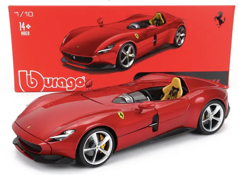 1:18 Ferrari Monza Sp1 2018 -- Red Metallic -- Bburago 1