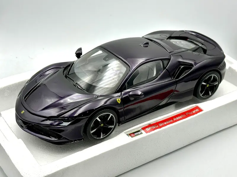 1:18 Ferrari Sf90 Stradale -- Midnight Purple (Custom) -- Bburago 1