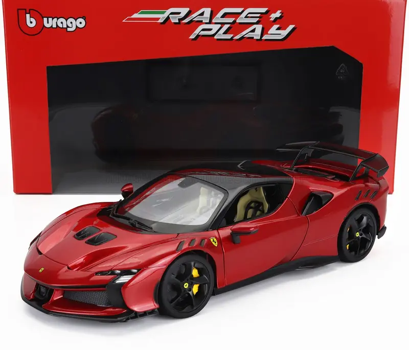 1:18 Ferrari Sf90xx Stradale -- Rosso Magna Metallic Red/Black -- Bburago 1