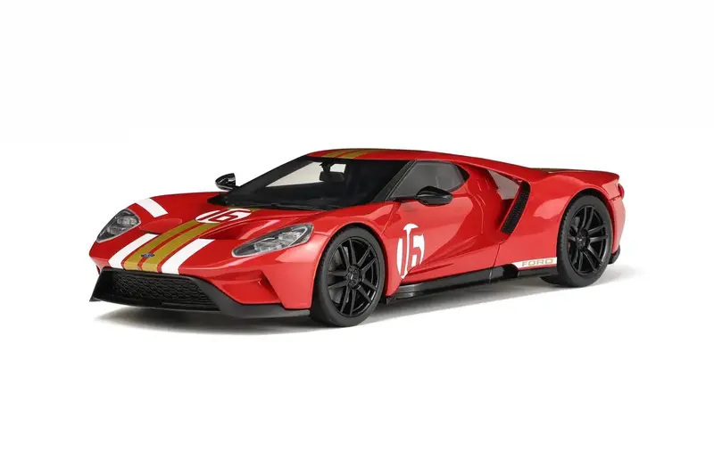 1:18 Ford Gt -- Alan Mann Heritage Edition (Red W/Gold Stripes) -- Gt Spirit 1