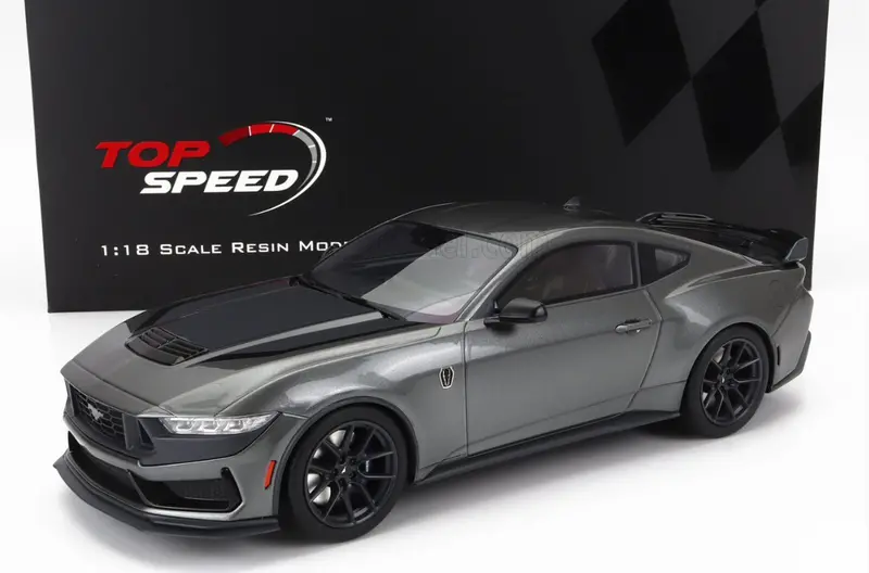 1:18 Ford Mustang Dark Horse 2024 -- Carbonized Gray -- Topspeed Model 1