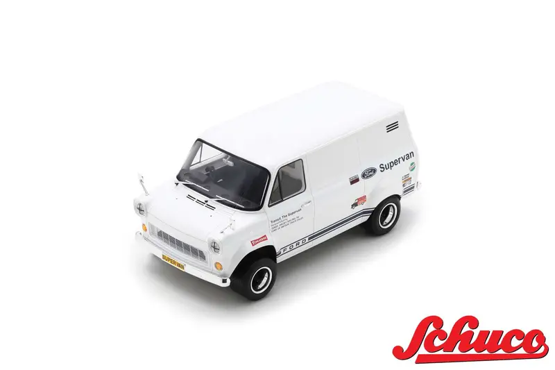 1:18 Ford Transit Supervan 1 (1971) -- White -- Schuco 450066000 1