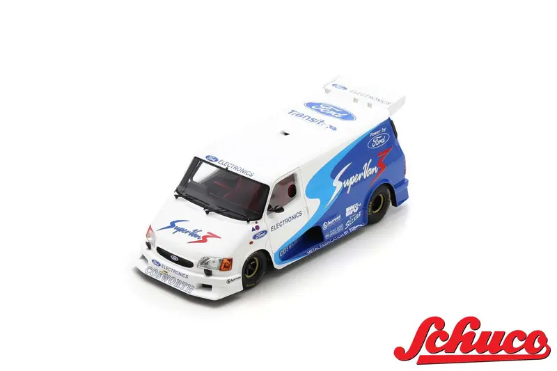 1:18 Ford Transit Supervan 3 (1994) -- White/Blue -- Schuco 450066200 1