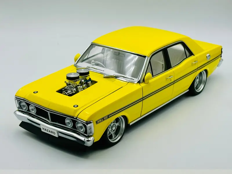 1:18 Ford Xy Falcon Street Machine -- "Hazard" Neon Yellow -- Biante/Autoart 1