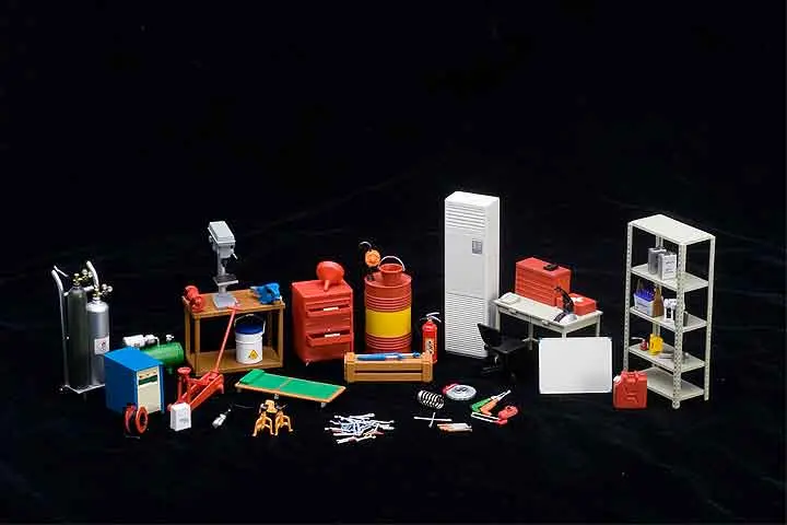1:18 Garage Kit Set Diorama -- Version 1 -- Autoart 49110 1