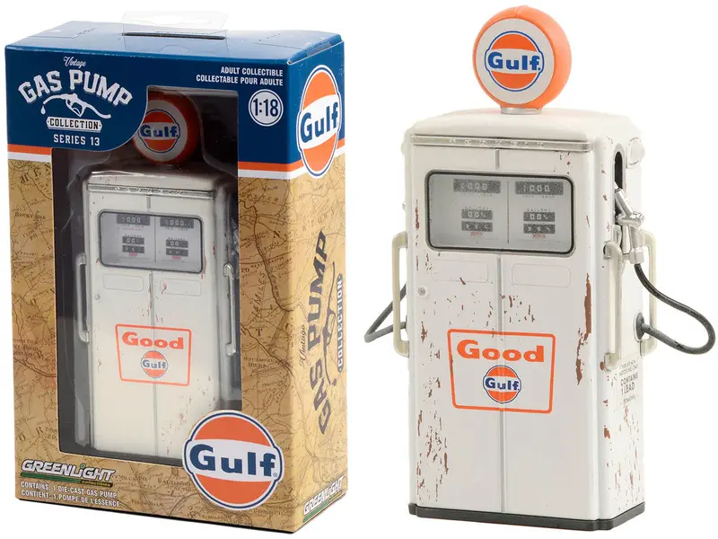 1:18 "Gulf Oil" 1954 Tokheim 350 Twin -- Vintage Gas/Petrol Pump -- Series 13 1