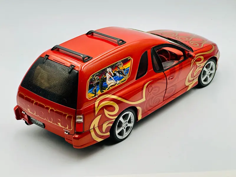 1:18 Holden Sandman Concept Vehicle -- Dark Red W/Flames -- Classic Carlectables 2
