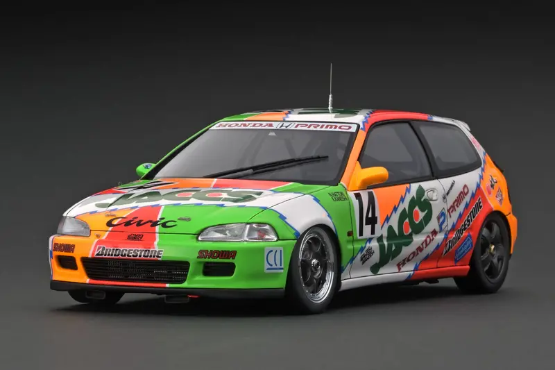 1:18 Honda Civic -- 1993 Jtc #14 Jaccs -- Ignition Model Ig3050 1