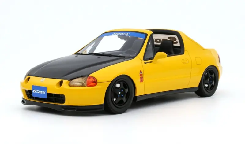 1:18 Honda Civic Del Sol Spoon 1996 -- Yellow/Black -- Ottomobile Ot1154 1