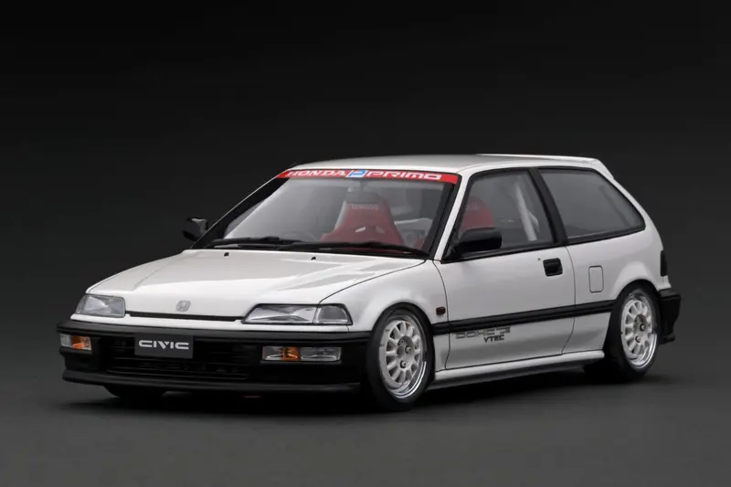 1:18 Honda Civic (Ef9) Sir -- White/Black -- Ignition Model Ig3126 1