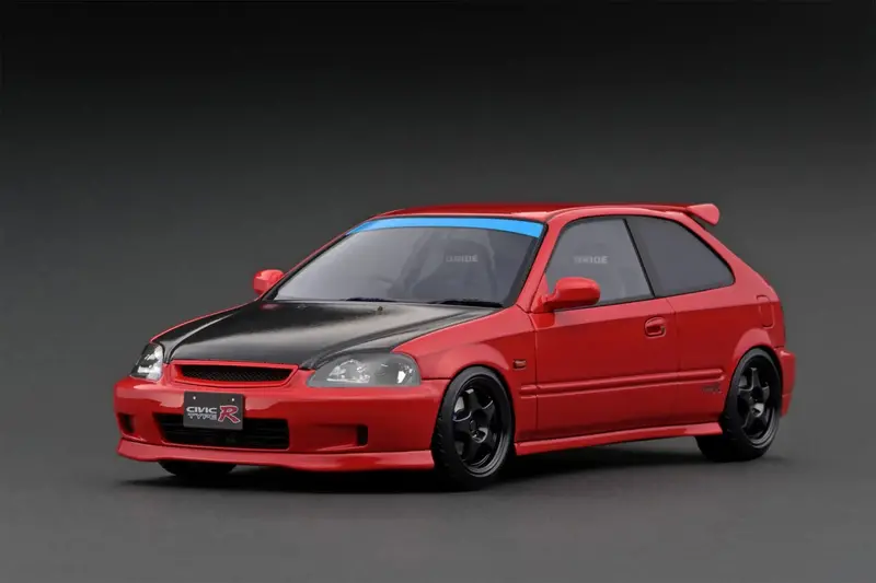1:18 Honda Civic (Ek9) Type R -- Red -- Ignition Model Ig2677 1