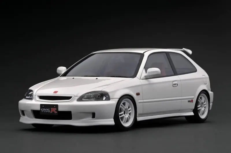 1:18 Honda Civic (Ek9) Type R -- White -- Ignition Model Ig2673 1