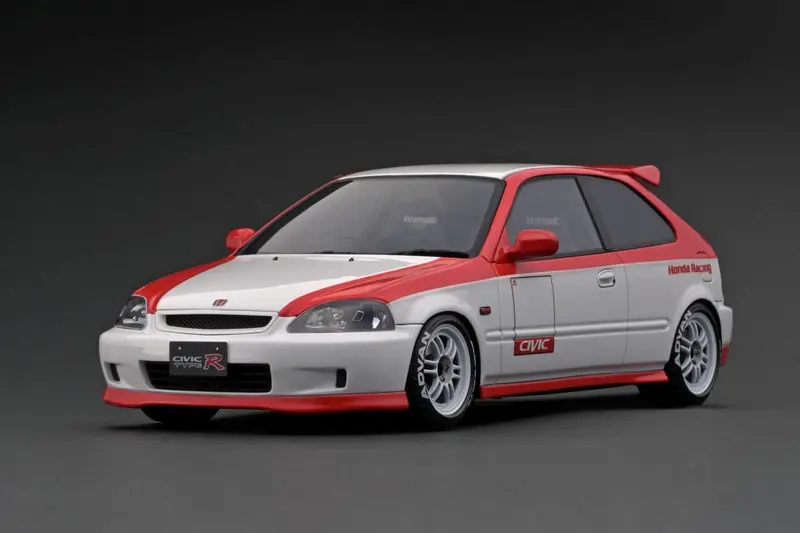 1:18 Honda Civic (Ek9) Type R -- White/Red -- Ignition Model Ig2681 1
