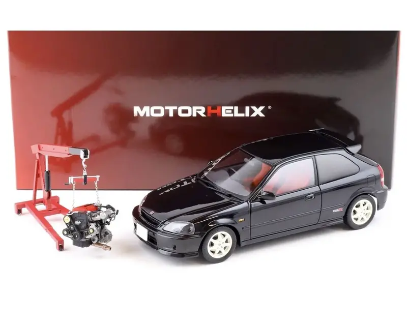 1:18 Honda Civic Type R (Ek9) -- Starlight Black Pearl -- Motorhelix 1