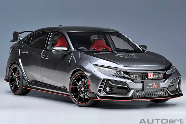1:18 Honda Civic Type R (Fk8) 2021 -- Polished Metal Metallic -- Autoart 73221 1