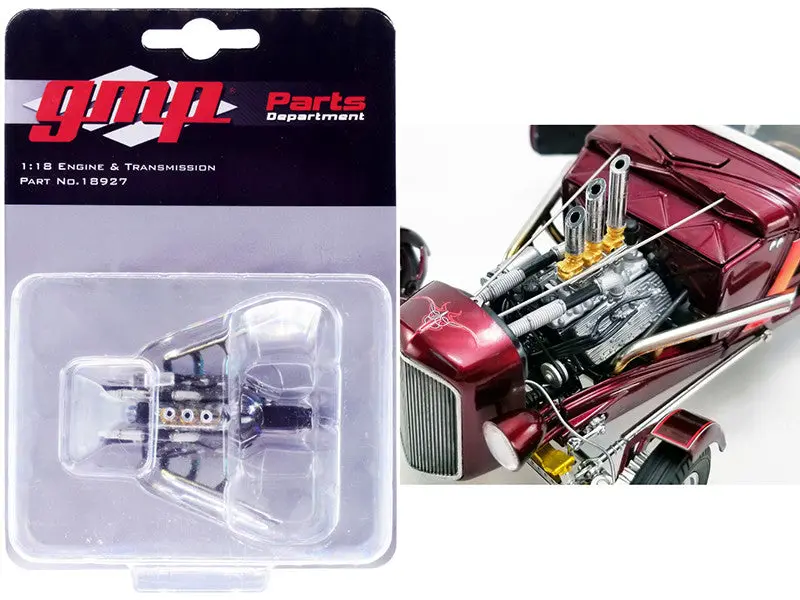 1:18 Hot Rod Flathead Ford Engine + Transmission -- Gmp 1