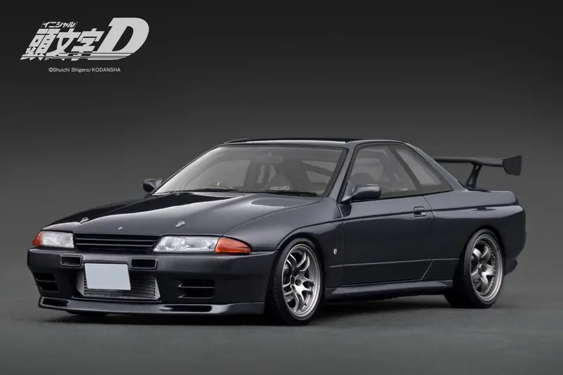 1:18 Initial D -- Nissan Skyline Gt-R Bnr32 Gun Grey Metallic -- Ignition Ig3545 1
