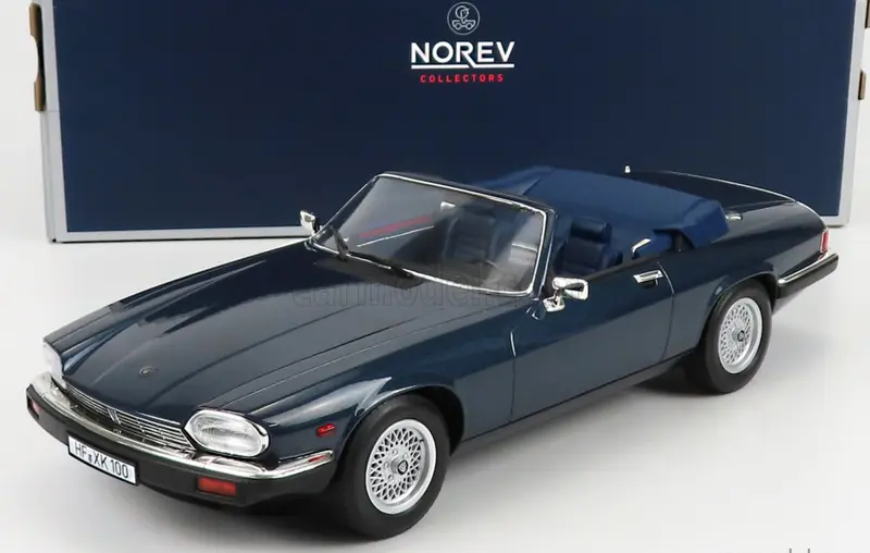 1:18 Jaguar Xj-S 5.3 H.E. Cabriolet -- Metallic Blue -- Norev 1