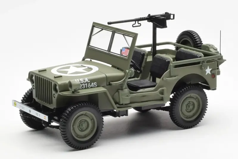 1:18 Jeep Willys Cabriolet Us Army D-Day Normandy 1944 - Military Green -- Norev 1
