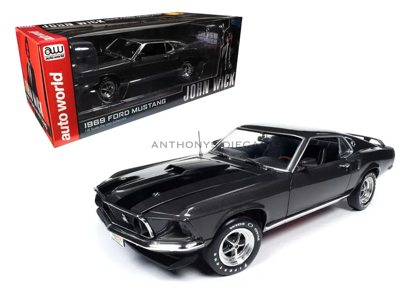 1:18 John Wick -- 1969 Ford Mustang Fastback Boss 429 -- Auto World 1