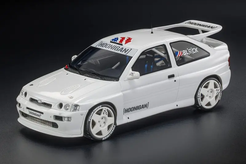1:18 Ken Block Ford Escort -- Hoonigan White -- Top Marques Top147a 1