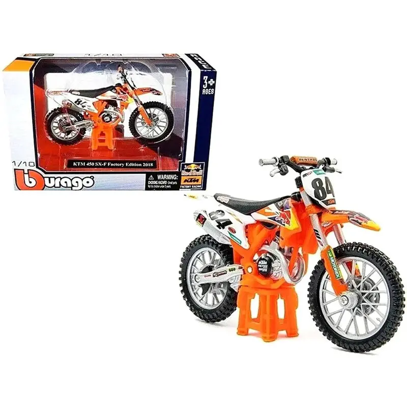 1:18 Ktm 450 Sx-F Factory Edition -- 2018 Jeffrey Herlings -- Bburago 1