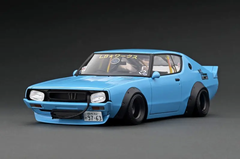1:18 Lbwk Kenmeri 2Dr -- Liberty Walk Light Blue -- Ignition Model Ig3219 1