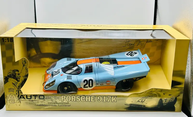 1:18 Lemans Porsche 917K -- #20 Gulf -- Steve Mcqueen -- Autoart 80030 1