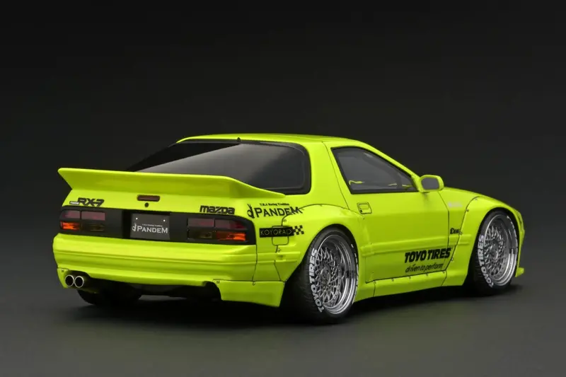 1:18 Mazda Rx-7 (Fc3s) Pandem -- Fluorescent Yellow -- Ignition Model Ig2912 2