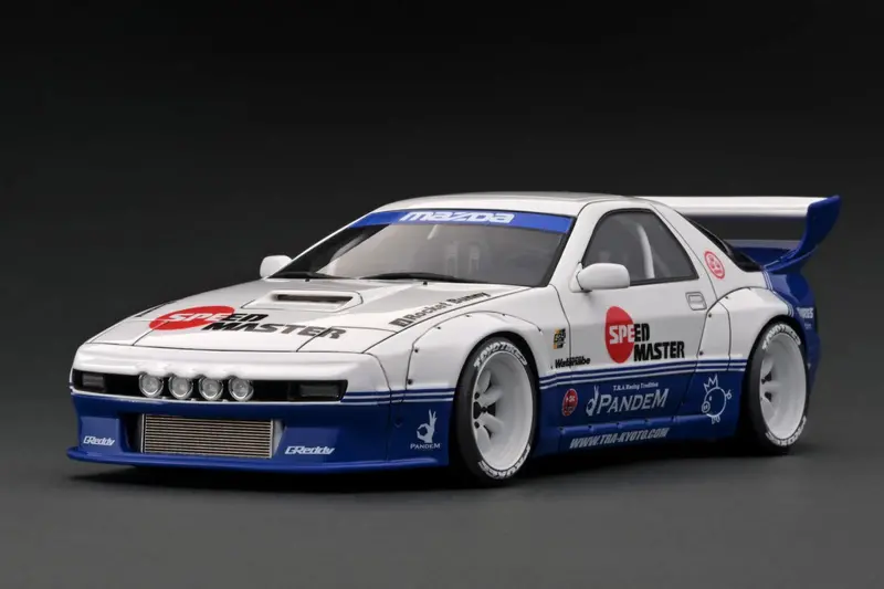 1:18 Mazda Rx-7 (Fc3s) Pandem -- White/Blue -- Ignition Model Ig2917 1