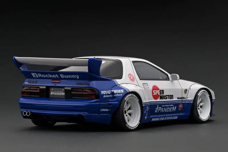 1:18 Mazda Rx-7 (Fc3s) Pandem -- White/Blue -- Ignition Model Ig2917 2