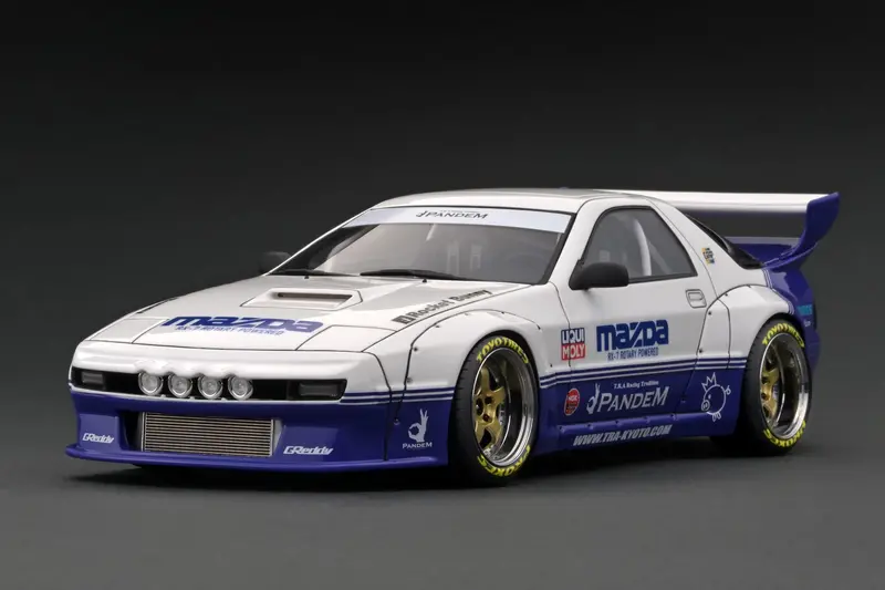 1:18 Mazda Rx-7 (Fc3s) Pandem -- White/Purple -- Ignition Model Ig2916 1