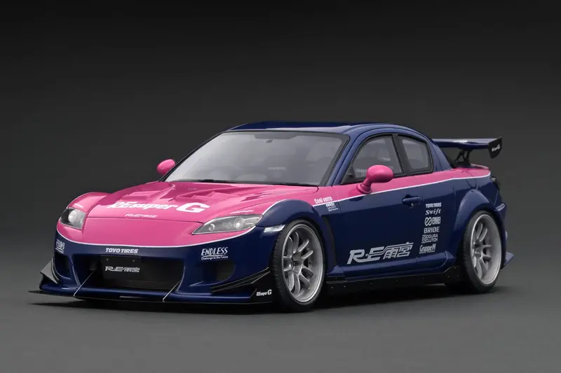 1:18 Mazda Rx-8 (Se3p) Re Amemiya -- Blue/Pink -- Ignition Model Ig3181 1