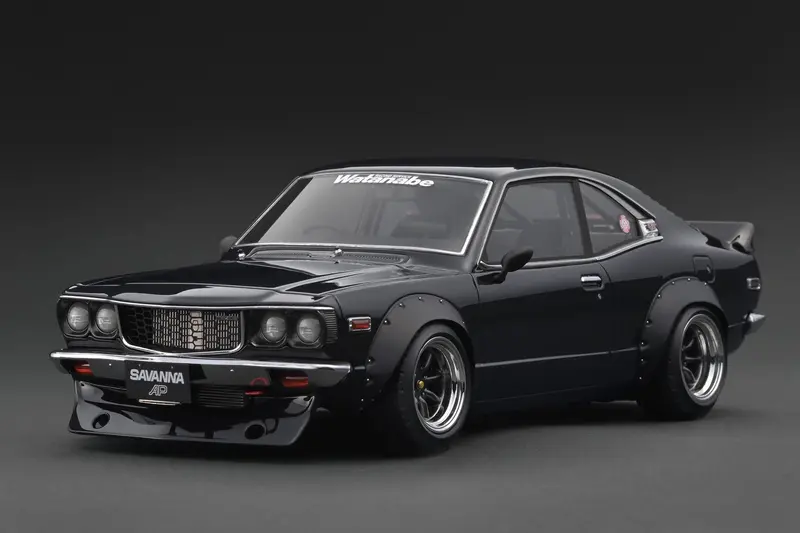 1:18 Mazda Rx3 Savanna (S124a) Semi Works -- Black -- Ignition Model Ig3728 1