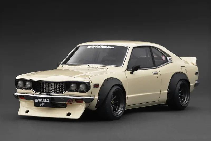 1:18 Mazda Rx3 Savanna (S124a) Semi Works - Ivory White -- Ignition Model Ig3730 1