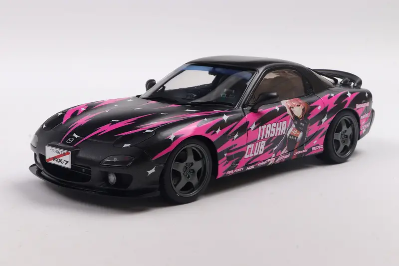 1:18 Mazda Rx7 (Fd3rs) Solido Wroks -- Itasha Club Black/Pink -- Solido 1