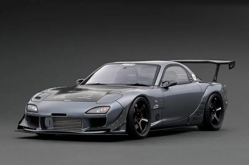1:18 Mazda Rx7 (Fd3s) Feed 魔王 -- Gun Metallic Grey -- Ignition Model Ig2041 1