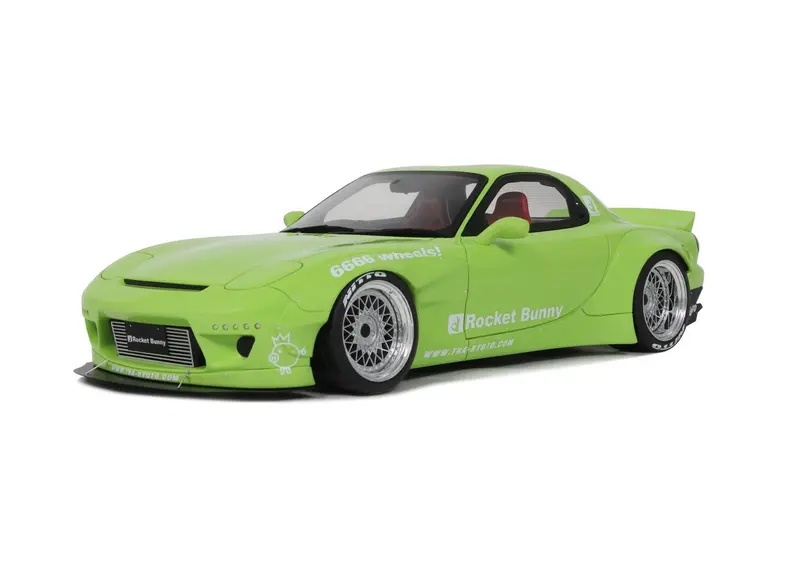 1:18 Mazda Rx7 (Fd3s) Rocket Bunny Aero (V1) -- Pearl Green -- Ottomobile 1