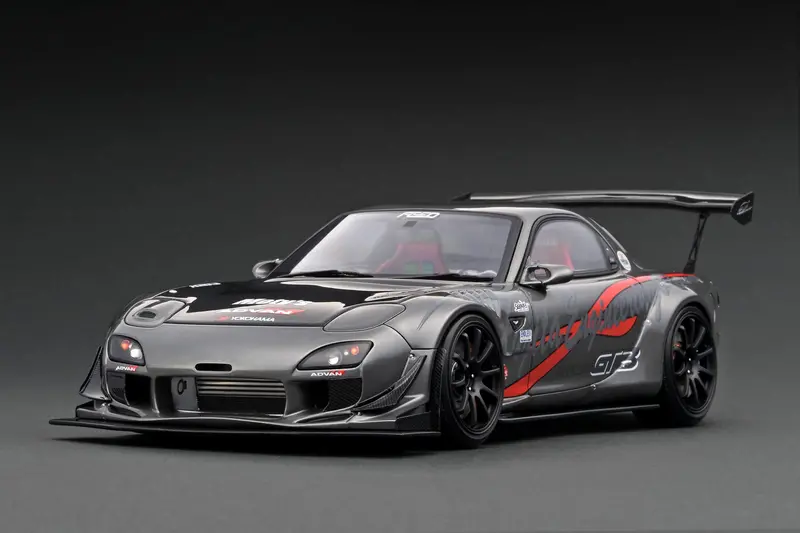 1:18 Mazda Rx7 Feed Afflux Gt3 (Fd3s) -- Gun Metallic Grey -- Ignition Ig2960 1