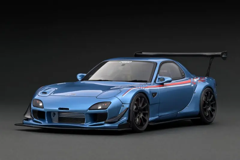 1:18 Mazda Rx7 Feed Afflux Gt3 (Fd3s) -- Light Blue Metallic -- Ignition Ig2963 1