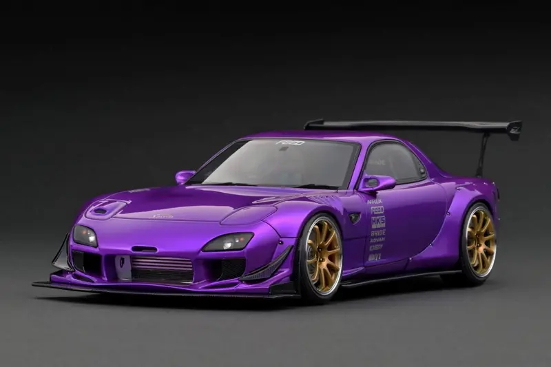 1:18 Mazda Rx7 Feed Afflux Gt3 (Fd3s) -- Purple Metallic -- Ignition Model Ig296 1