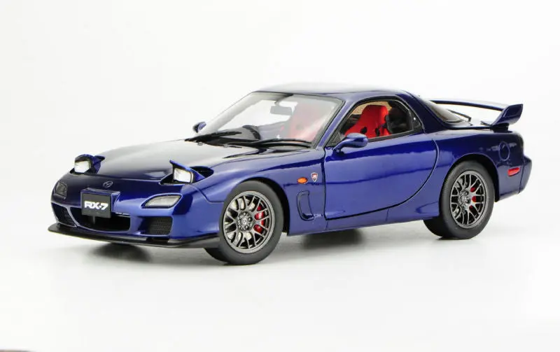 1:18 Mazda Rx7 Spirit R W/13B Engine Display -- Metallic Blue -- Polar Master 1