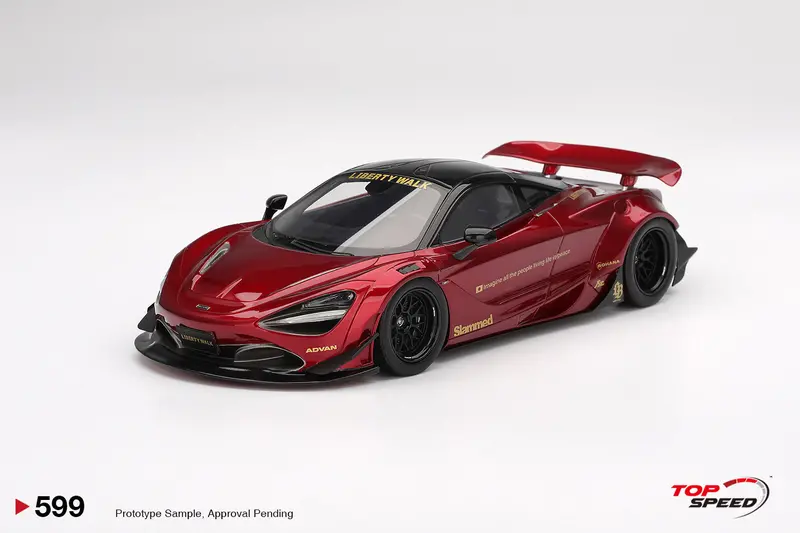 1:18 Mclaren 720S Lb-Works -- Gem Red -- Topspeed Model Ts0599 1