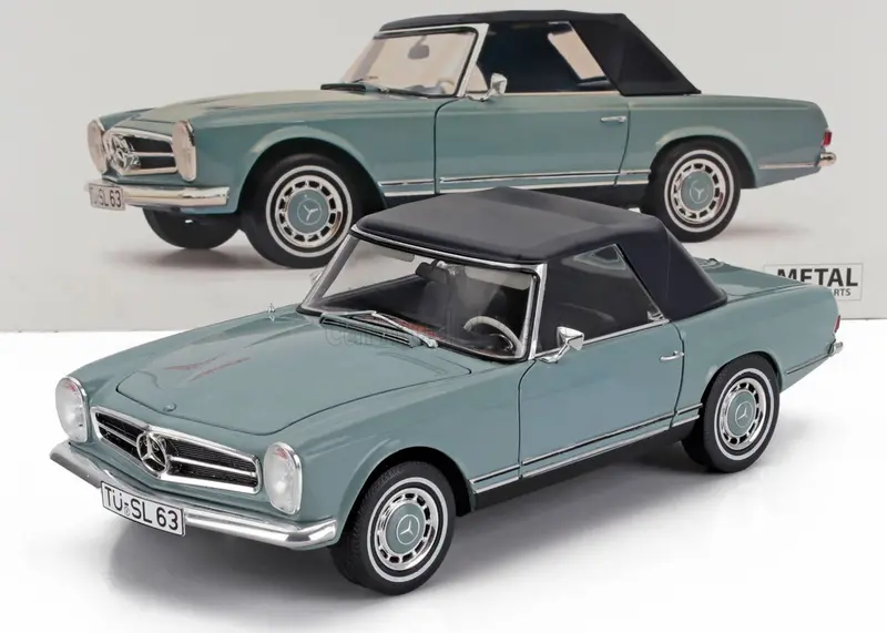 1:18 Mercedes-Benz 280Sl Pagoda Spider (W113) 1963 -- Grey -- Schuco 1