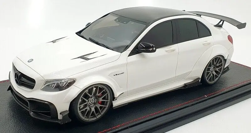 1:18 Mercedes-Benz C63s Amg Darwinpro Widebody -- White -- Glm Glm188021 1