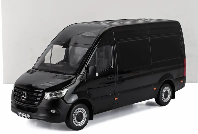 1:18 Mercedes-Benz Sprinter 2018 -- Black -- Norev 183041 1