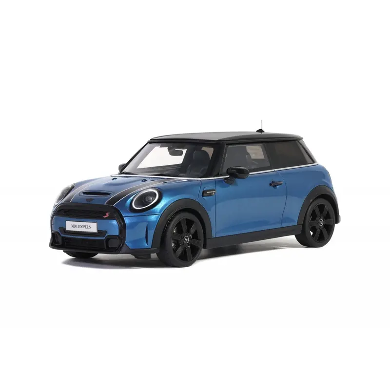 1:18 Mini Cooper S 2021 -- Island Blue + White Stripes -- Ottomobile 1