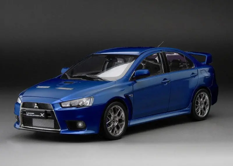 1:18 Mitsubishi Lancer Evo X (10) 2007 -- Blue Metallic -- Sunstar 1